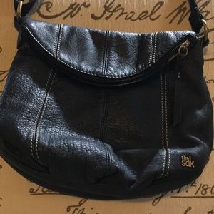 Black Leather purse by The Sak - great condition!